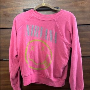 Daydreamer Nirvana Pink Graphic Sweatshirt – XS